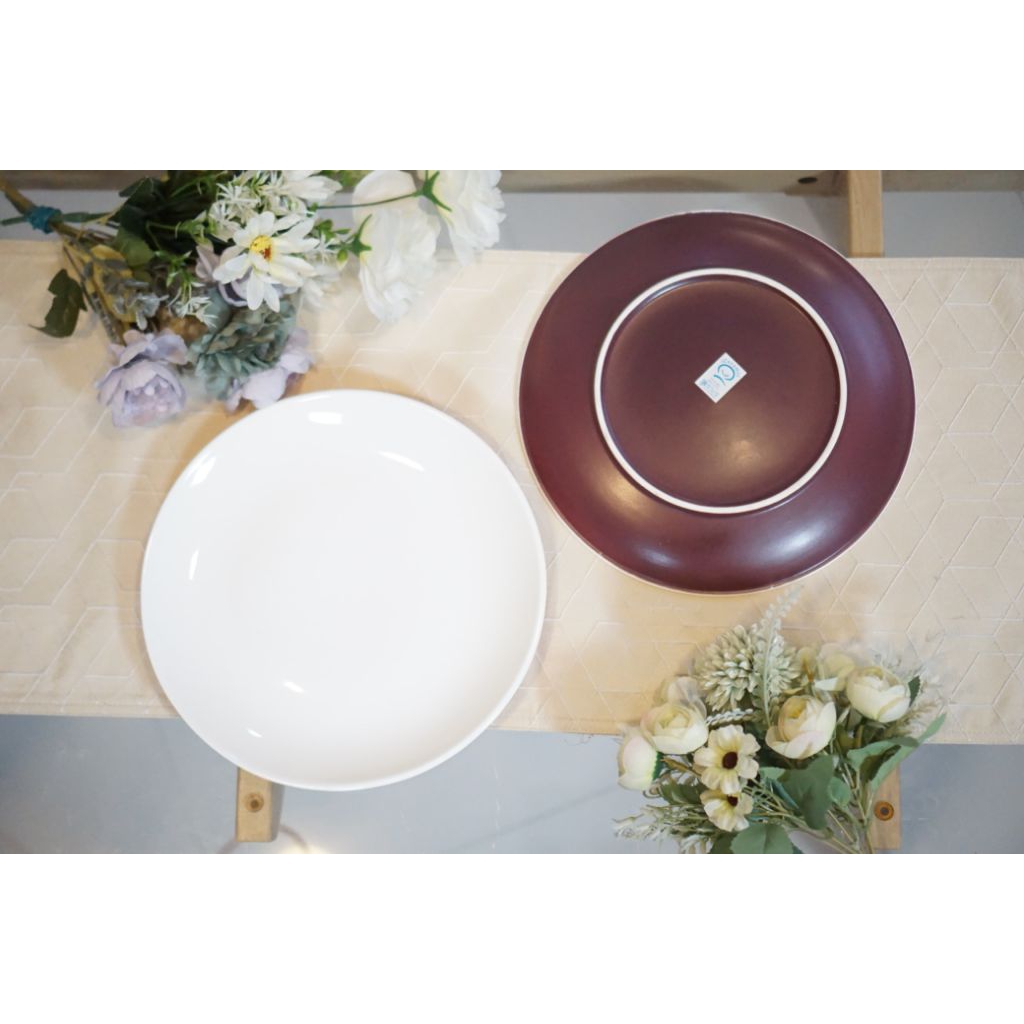 [HN1-01] Piring Ceper 11” 2wrn Polos/Piring aesthetic/Piring ceper warna/Piring ceper polos/keramik