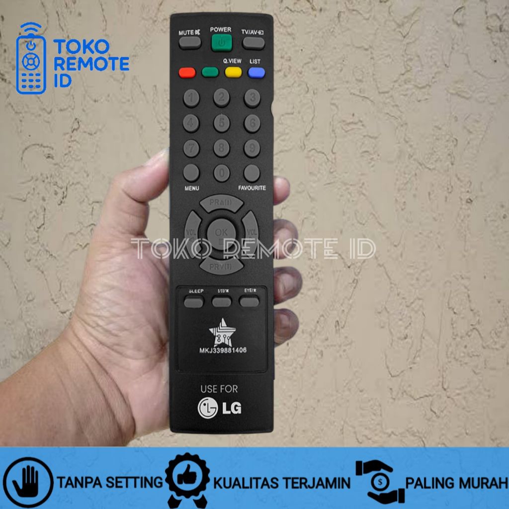 Remot Remote TV LG Tabung Slim Flat LCD MKJ33981406 (Pearl Black /Blackpearl)
