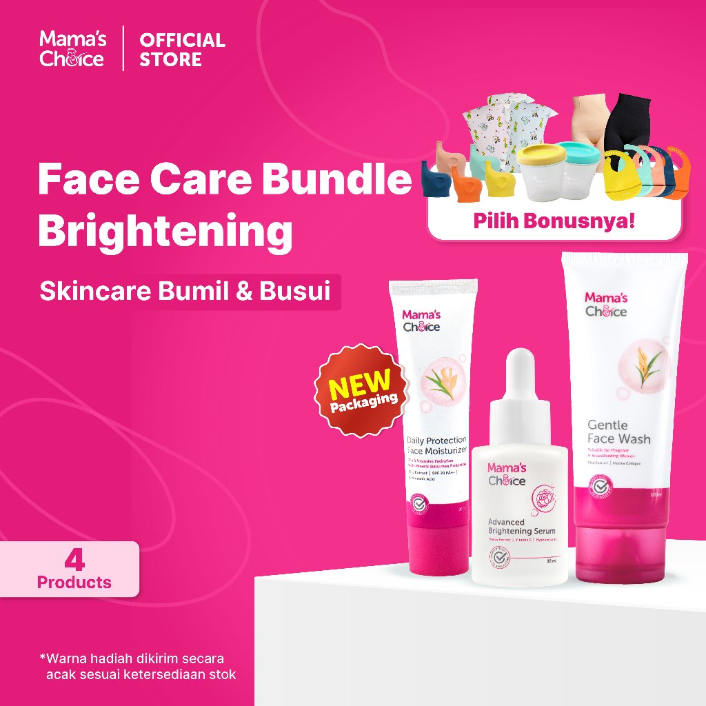 HADIAH GRATIS - Face Care Bundle Brightening Mama's Choice (Paket Skincare Aman untuk Ibu Hamil dan 