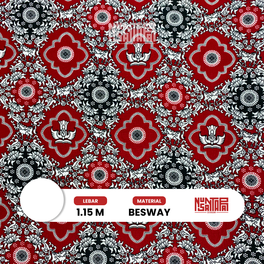 KAIN BATIK SEKOLAH MOTIF TUNAS HARAPAN VARIANT WARNA MERAH