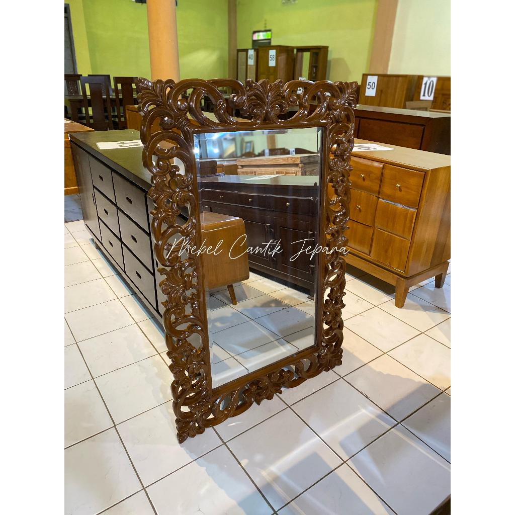 CERMIN JATI JEPARA I CERMIN DINDING JATI I CERMIN MINIMALIS / Cermin Jepara - Mebel Jati Jepara