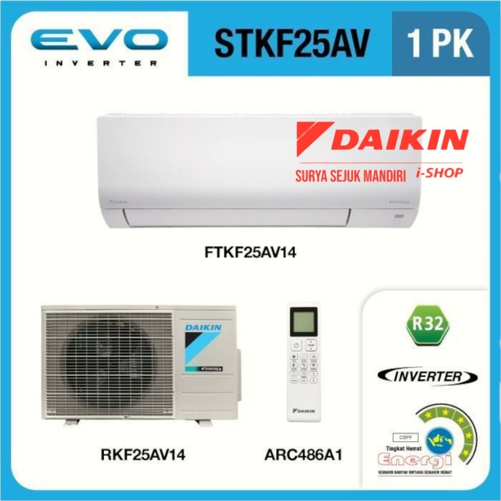Ac Daikin Evo Inverter 1 Pk FTKF25AV Ac Daikin Malaysia Inverter STKF25AV