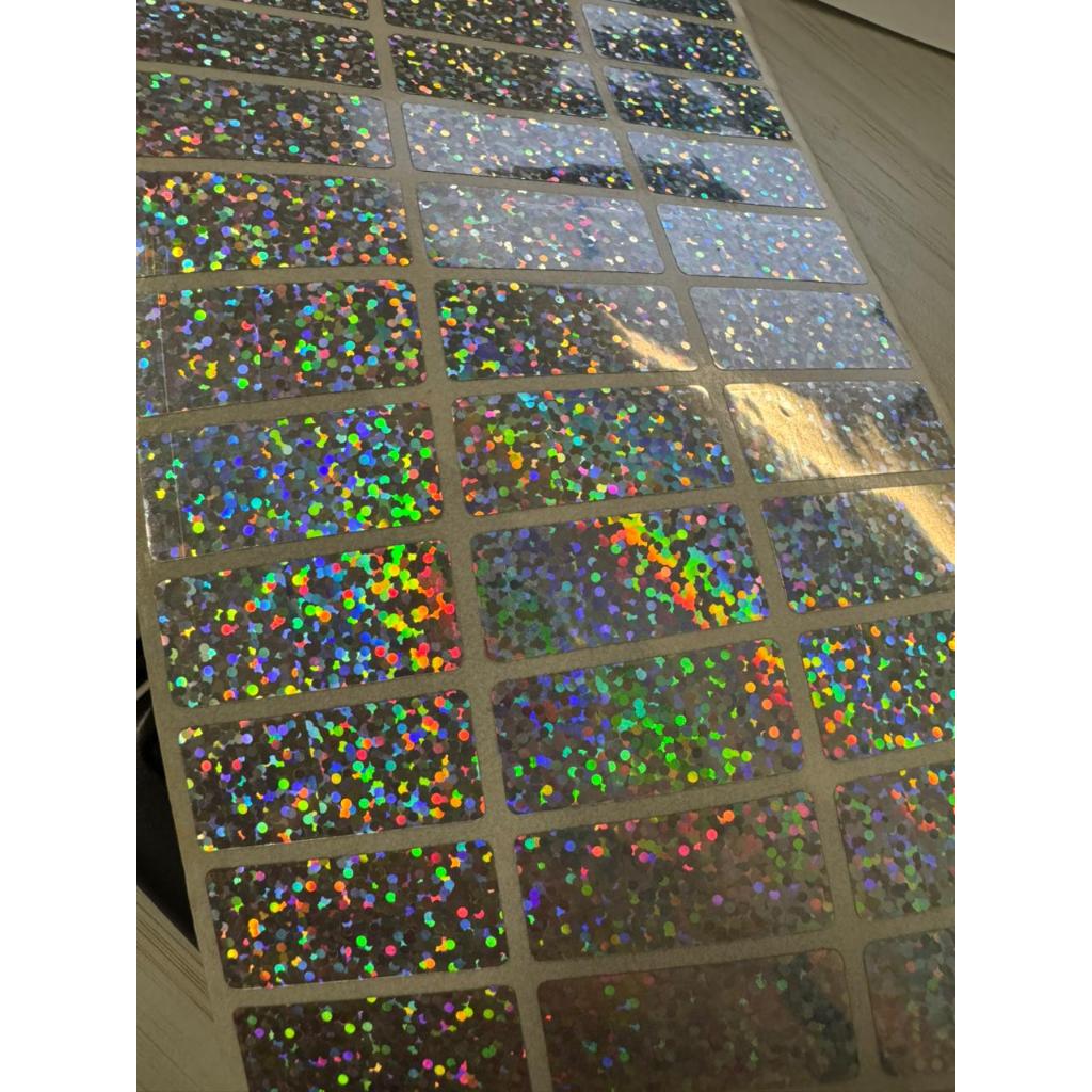 SILVER GLITTER BESAR Custom Waterproof Name Sticker Stiker Label Nama Stickers Anti Air Botol Minum 