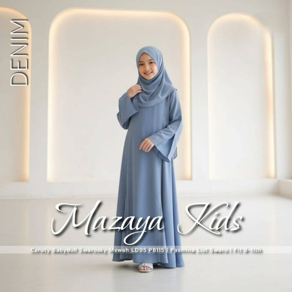 RG BAJU ANAK MAZAYA KIDS SET BENECIA KIDS BAJU LEBARAN GAMIS ANAK POLOS