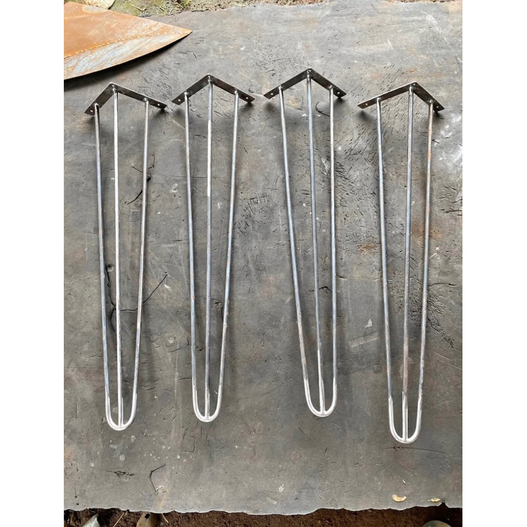 kaki meja besi beton
