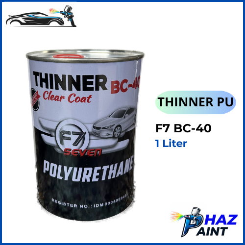 THINNER PU F7 BC-40 CLEAR COAT 1 LITER | Thiner Cat PU dan Vernis Clear Tiner Mengkilap Peu