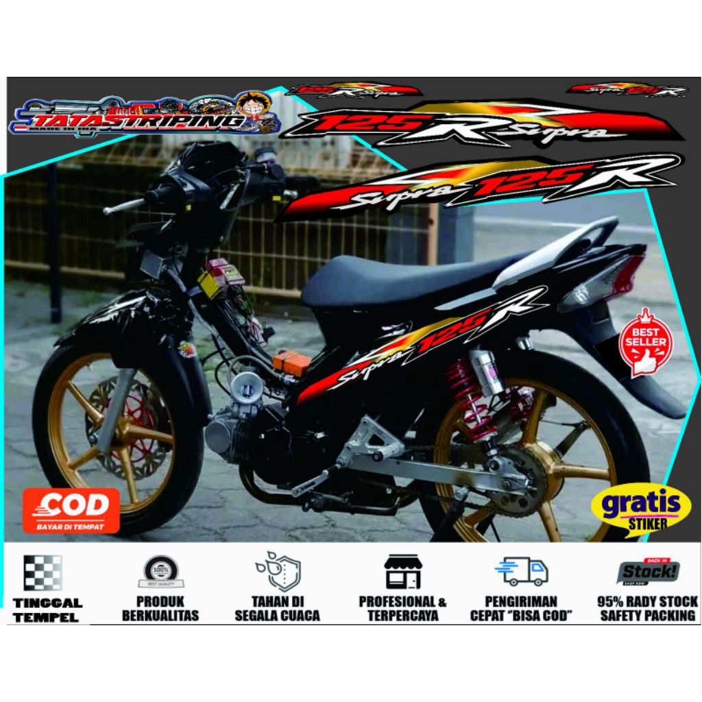 striping Supra x 125 wave 125 striping Supra x 125 lama