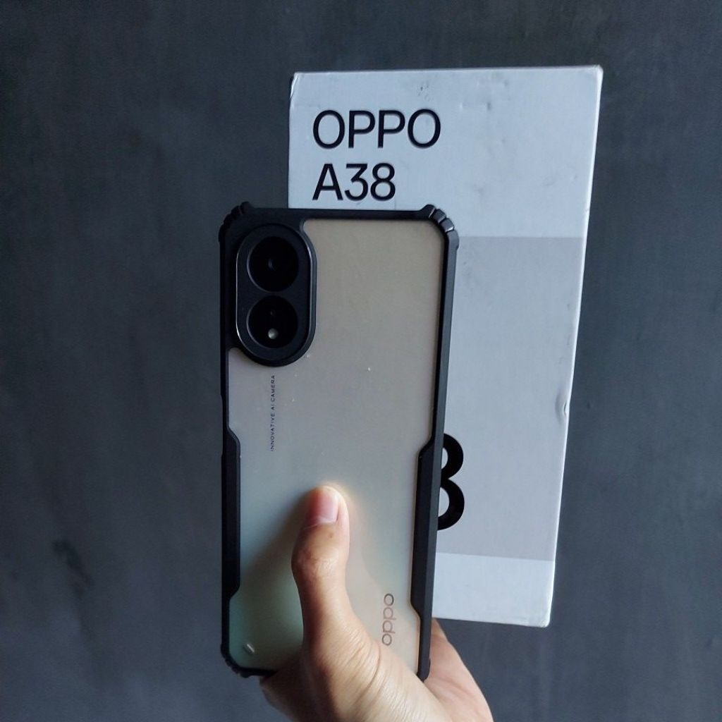 hpSecond oppo a38 ram4,128gb fulshet(charger20wat voc)bonus sofe case lecet/cat pudar