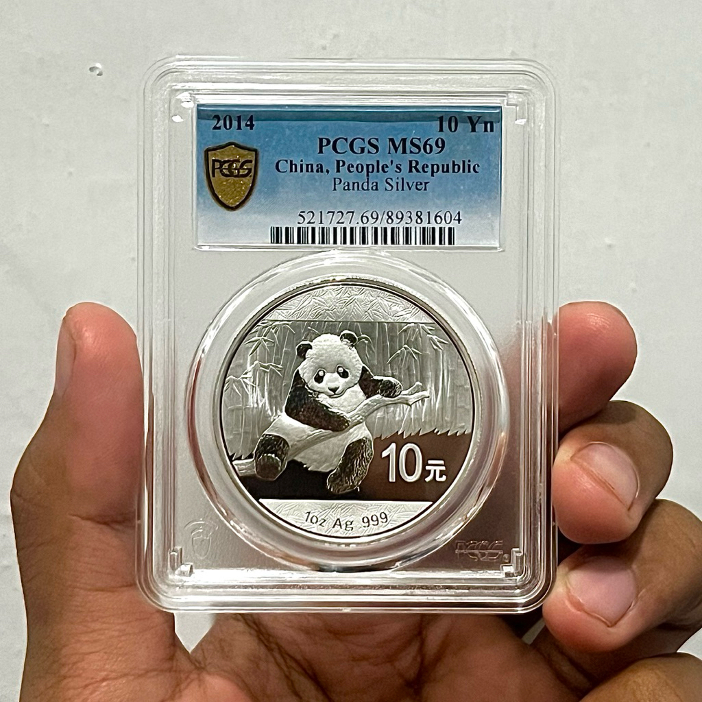 PCGS Panda Silver MS69 2014 1 Oz Ag 999 NFC - Wandaris Bullion