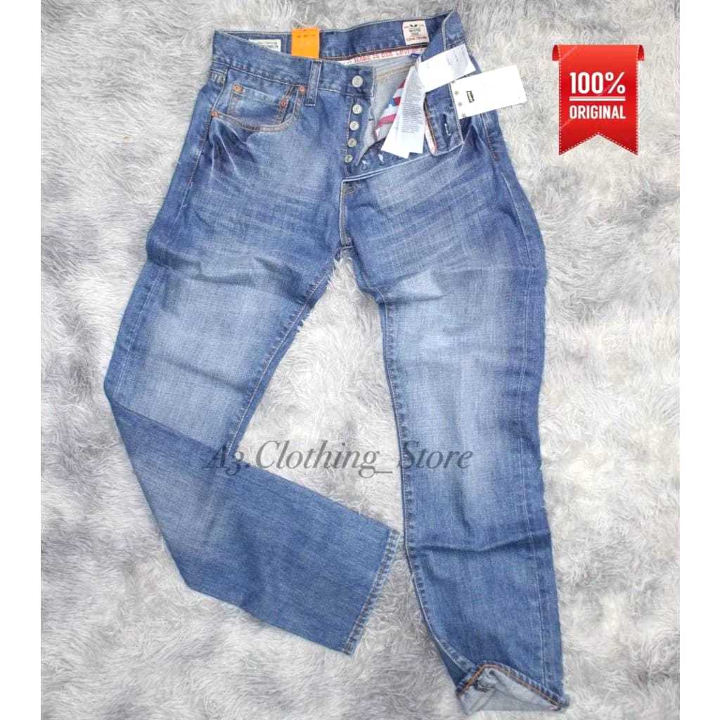 Celana Panjang Pria LEVIS 501 Made IN USA Real Pick Original Premium Quality