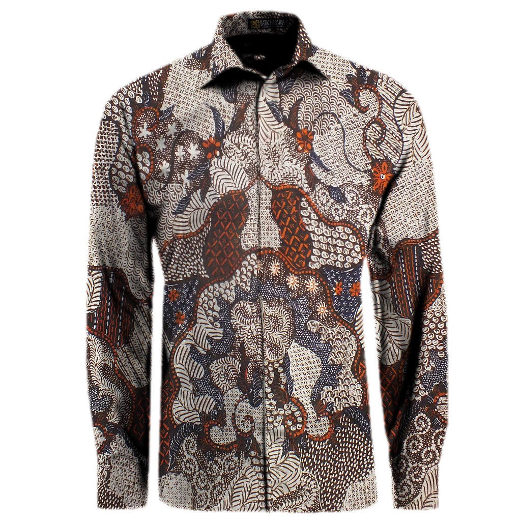 Kemeja Batik Tulis Madura Hem Batik Pria Lengan Panjang  F648