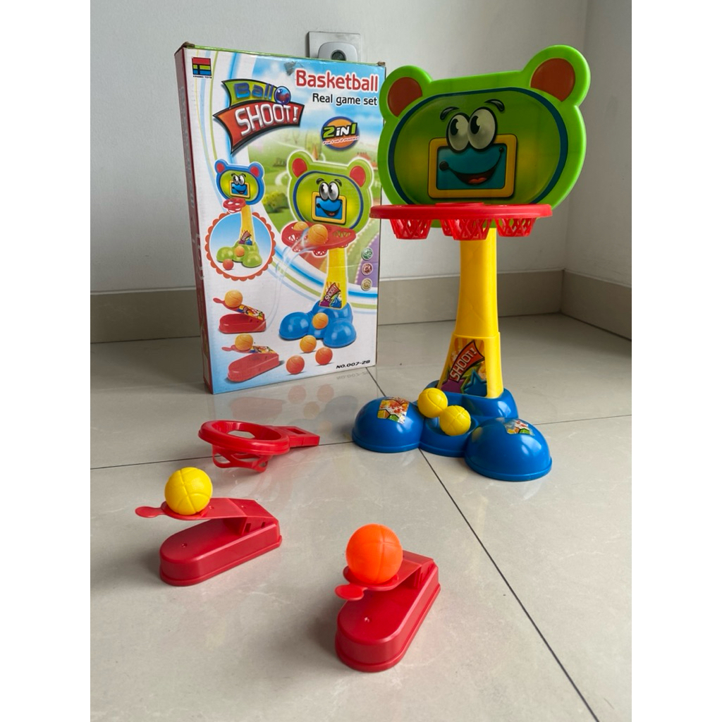 Mainan Anak Basket Mini Basketball Bola Basket 2 in 1 Bekas