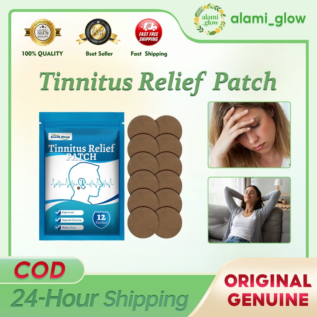 South Moon Tinnitus Relief Patch 12pcs Pereda Tinnitus Patch Akupuntur untuk Meredakan Tinnitus, Gan