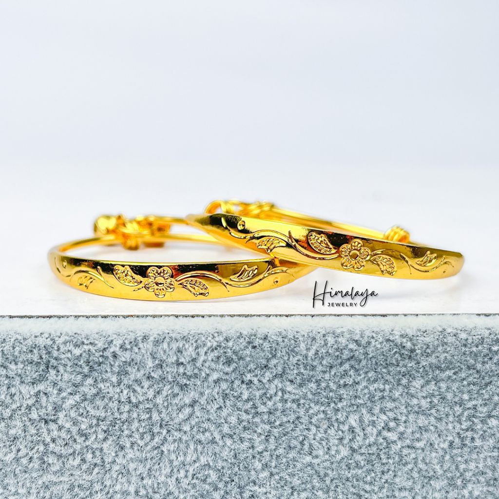 Gelang Bayi 3 Bulanan Bahan Tembaga Lapis Emas Keuntungan Bisa Disepuh Atau Dipoles Gelang Anak Baha