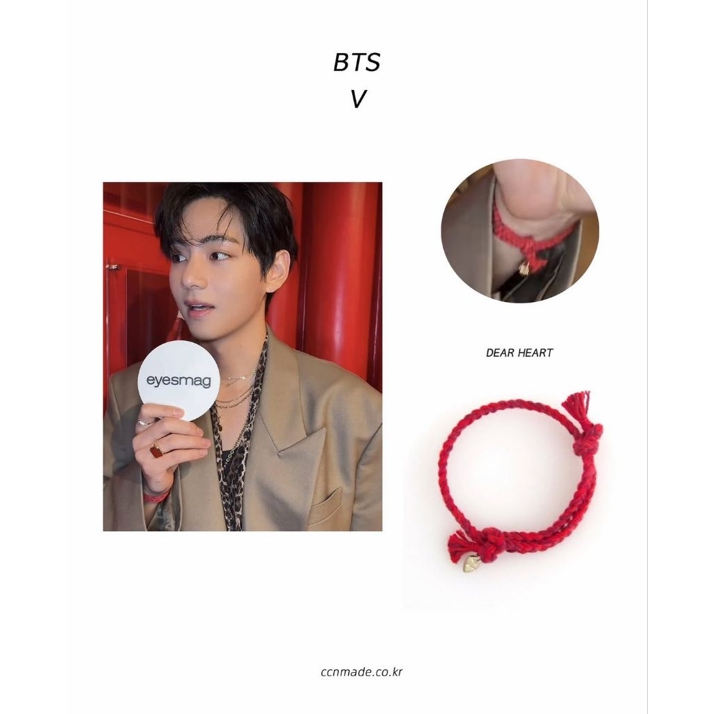 ready BTS V Dear Heart Bracelet Ccnmade