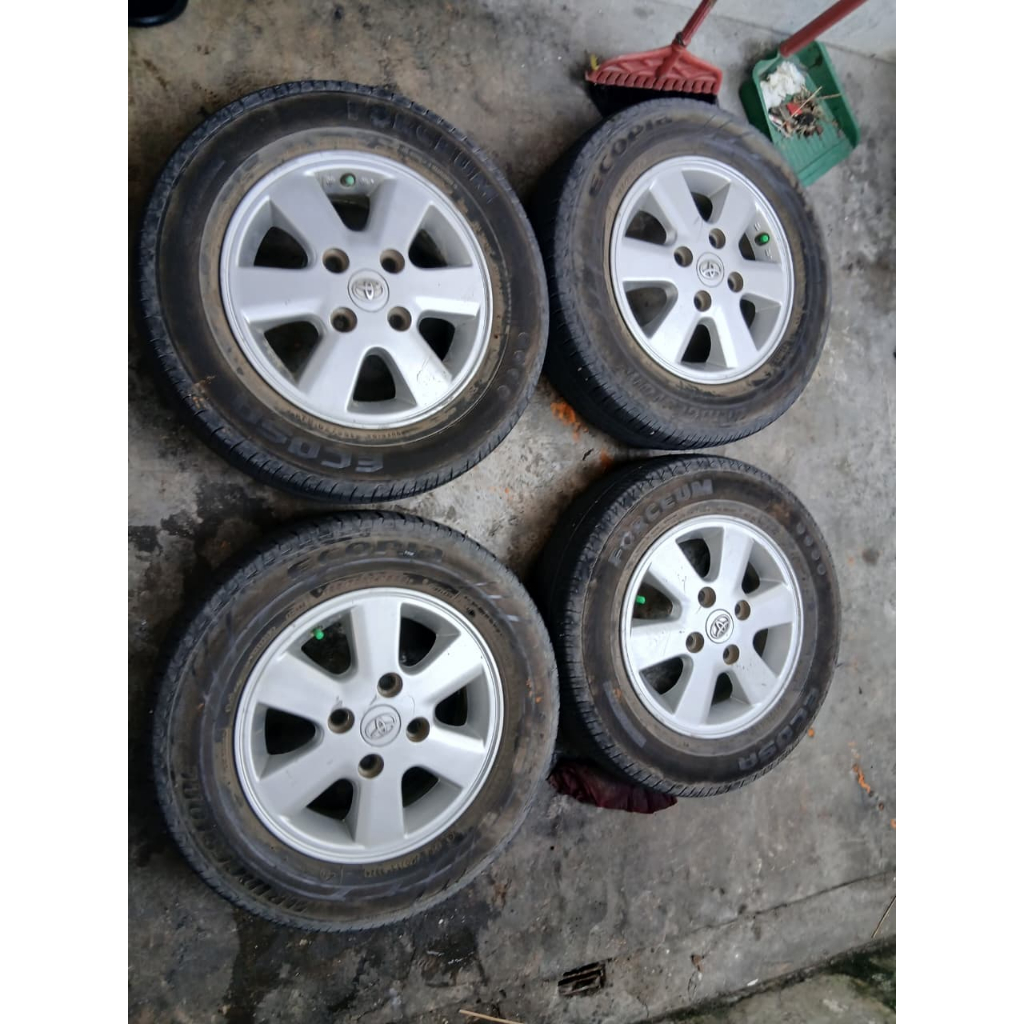 VELG BEKAS OEM ORIGINAL AVANZA RING 14X5 LUBANG 4X114 PLUS BAN MURAH BERKUALITAS
