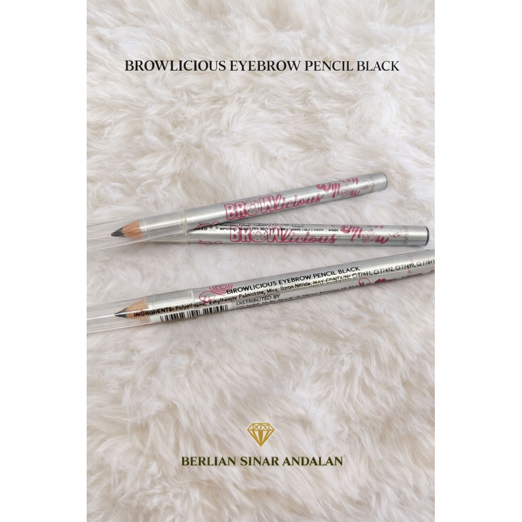 BROWLICIOUS EYEBROW PENCIL BLACK MARSHWILLOW