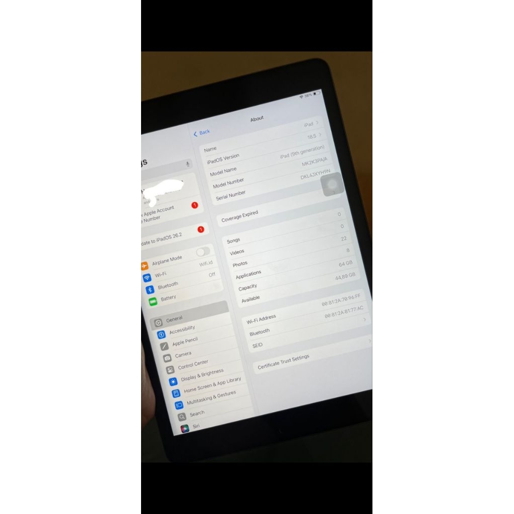 IPAD 9th Gen 64GB WiFi