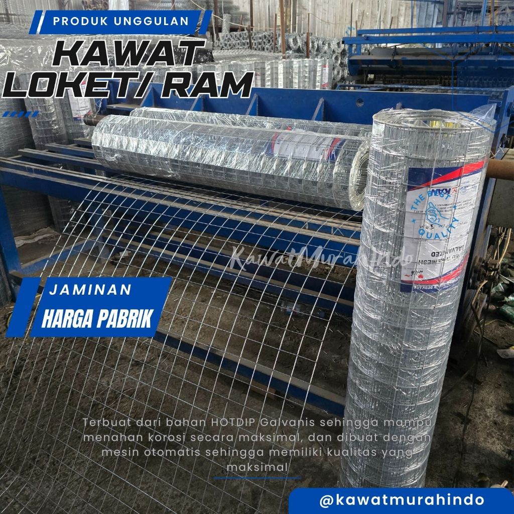 KAWAT LOKET RAM PUTIH GALVANIS LENGKAP / KAWAT RAM GALVANIS ANTI KARAT