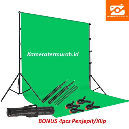 Stand Background Green Screen Greenscreen dan klip penjepit