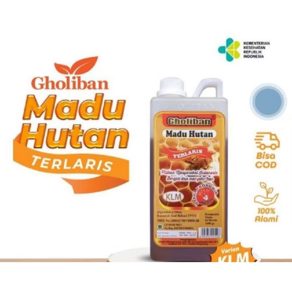 Gholiban Madu Hutan KLM 1 Kg / Madu Hutan Gholiban Original