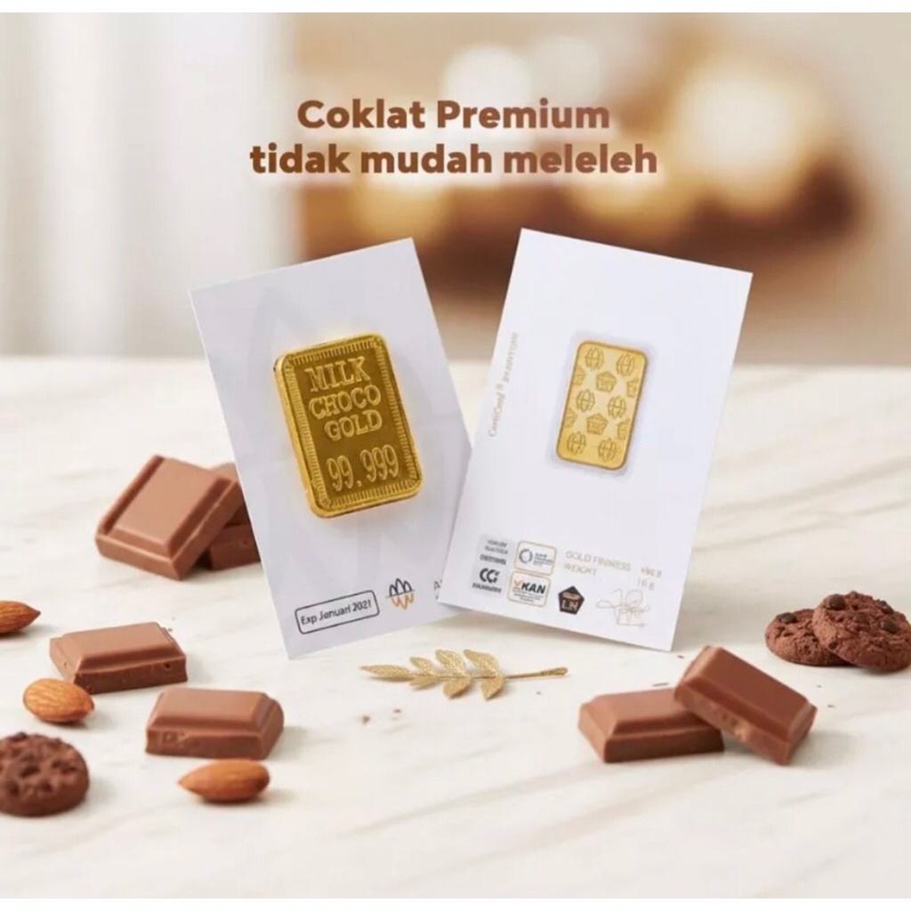 coklat emas antum/coklat koin emas/emas coklat