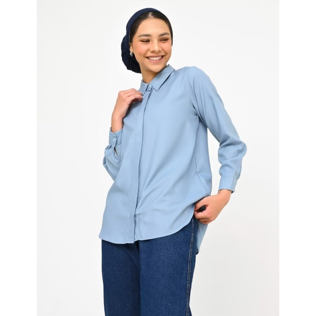 GEULIS DAILY SHIRT - SKY BLUE ( L )