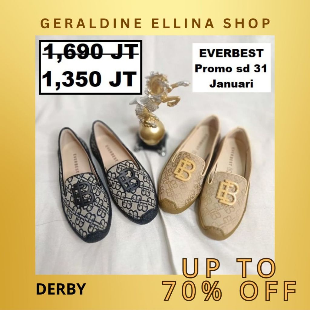 Sepatu EVERBEST wanita perempuan cewe cewek ORIGINAL 100% Seri DERBY
