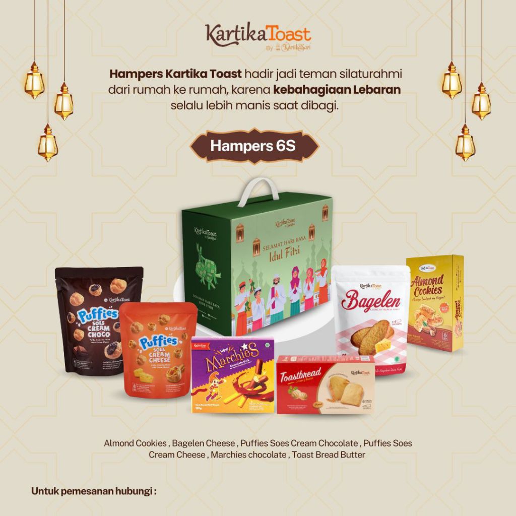 PROMO HAMPERS 6s KARTIKA SARI KARTIKA TOAST KUE KERING PARCEL PAKET LEBARAN