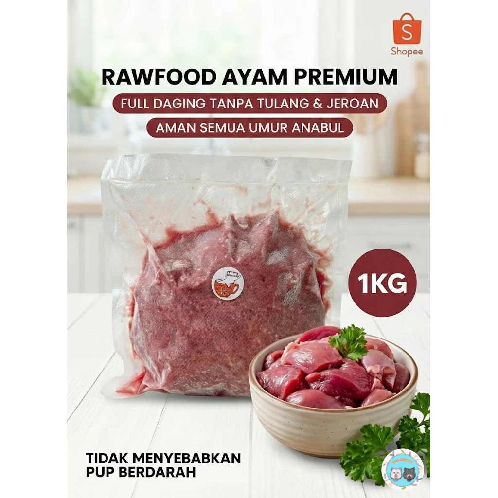 RAWFOOD AYAM MAKANAN KUCING/ANJIING BIKIN GEMBUL