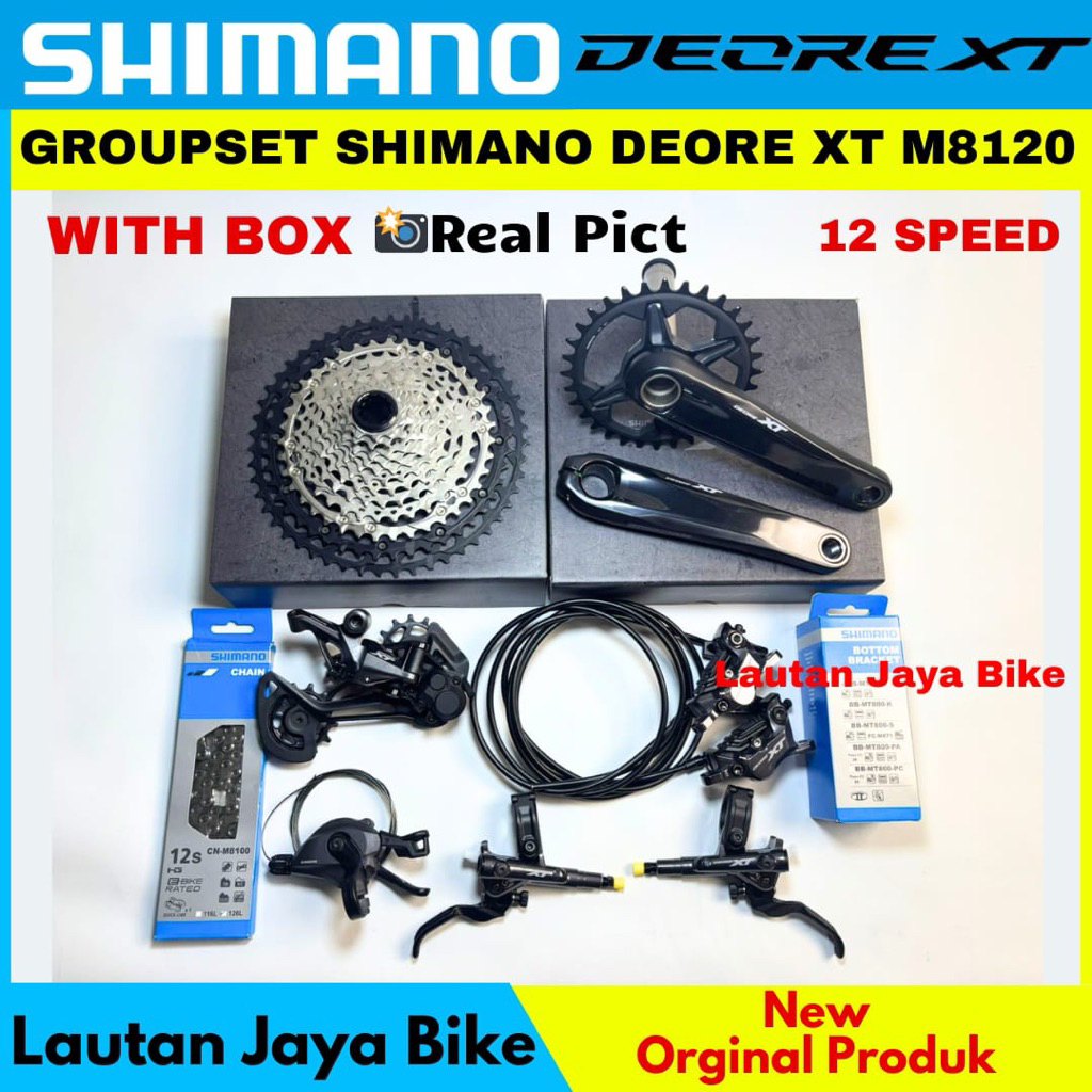 GROUPSET SHIMANO DEORE XT M8120 12 SPEED, CRANK 32T 170MM , CS 10-51T