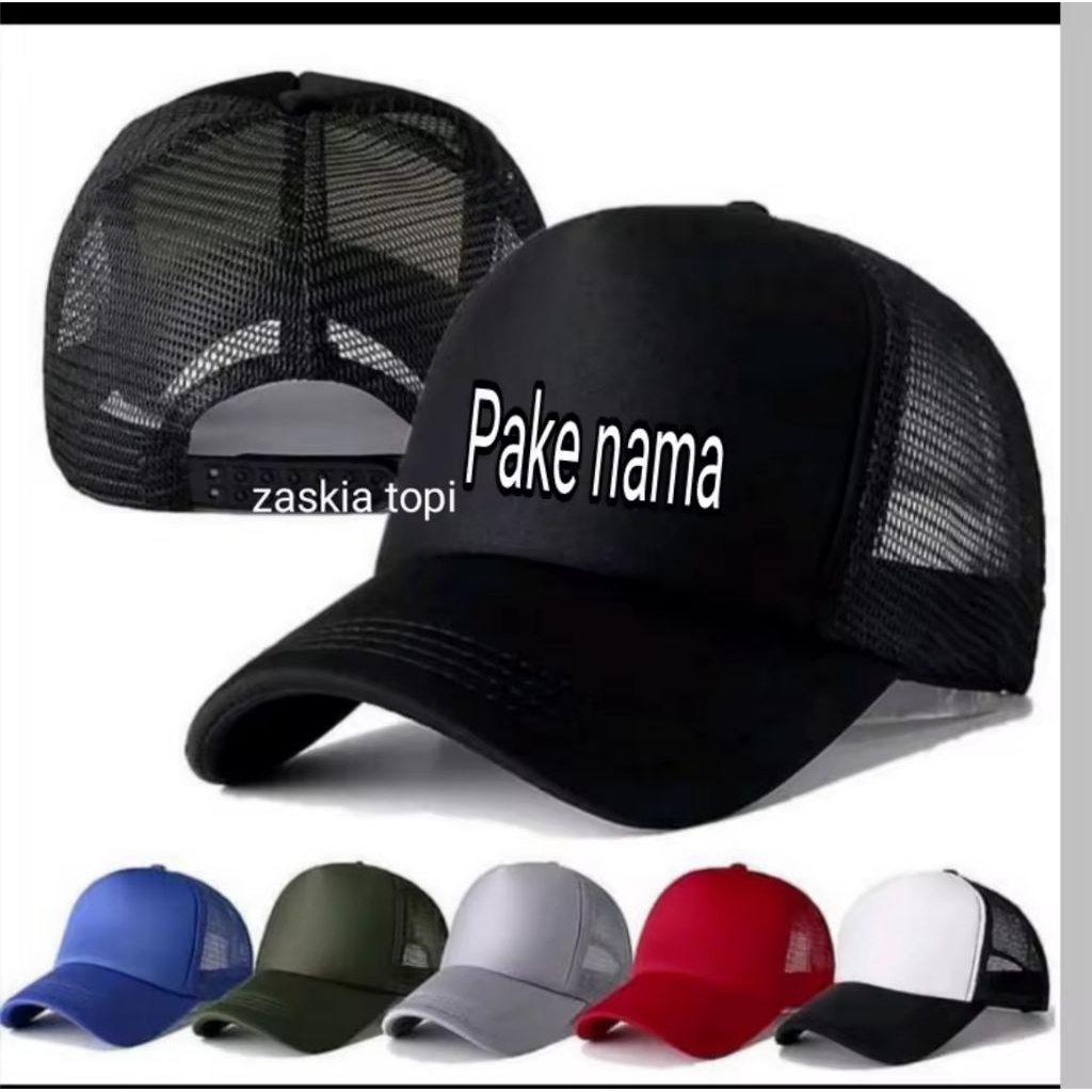 Topi Jaring Pake Nama Sendiri/Tulisan Suka Suka Sendiri