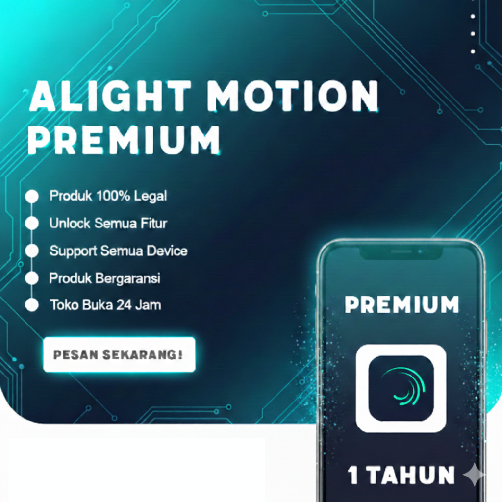 Alight Motion Premium Pro 1 Tahun Murah Bergaransi