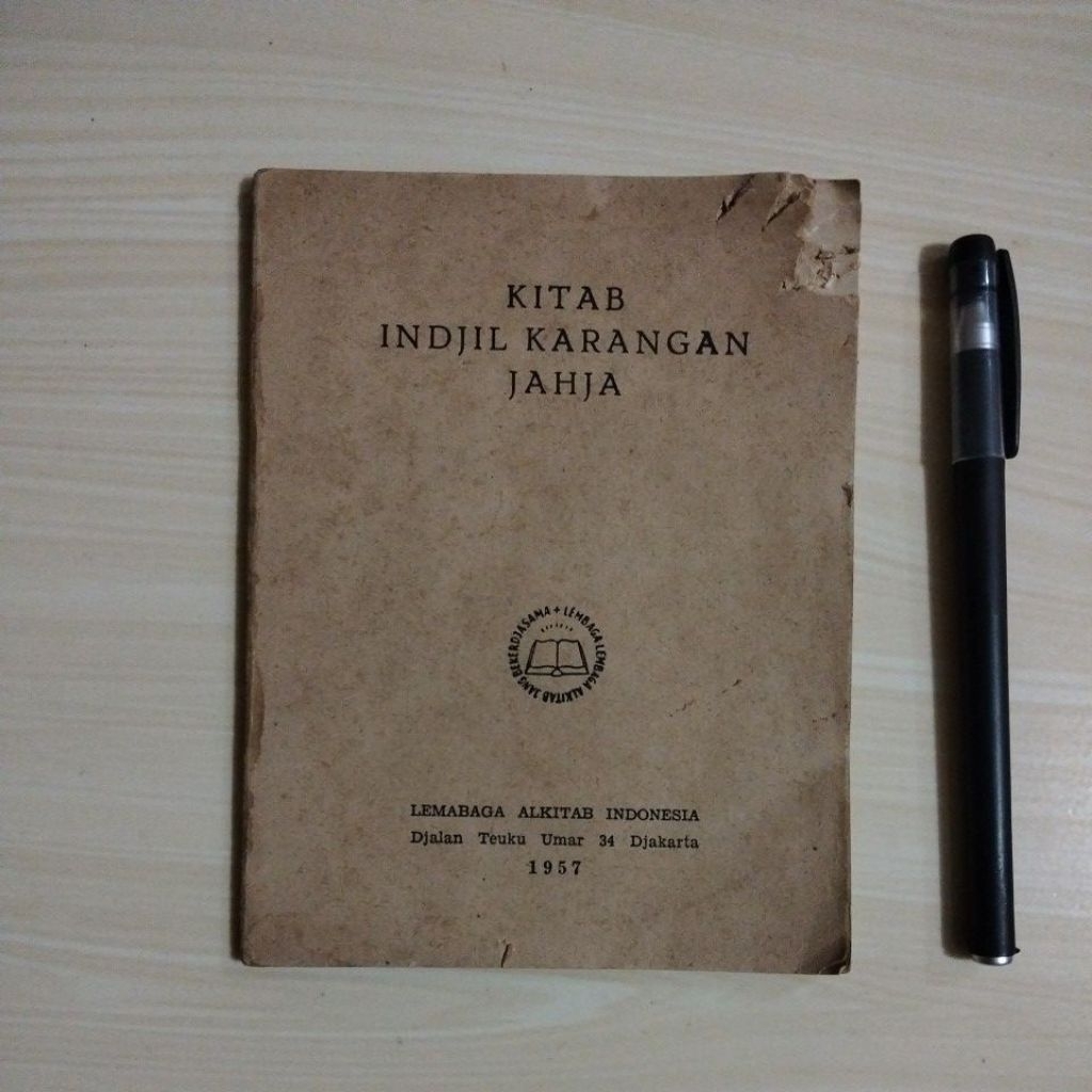 KITAB INDJIL KARANGAN JAHJA - LEMBAGA ALKITAB INDONESIA - 1957 - Buku Lawas Bekas Murah Original - B