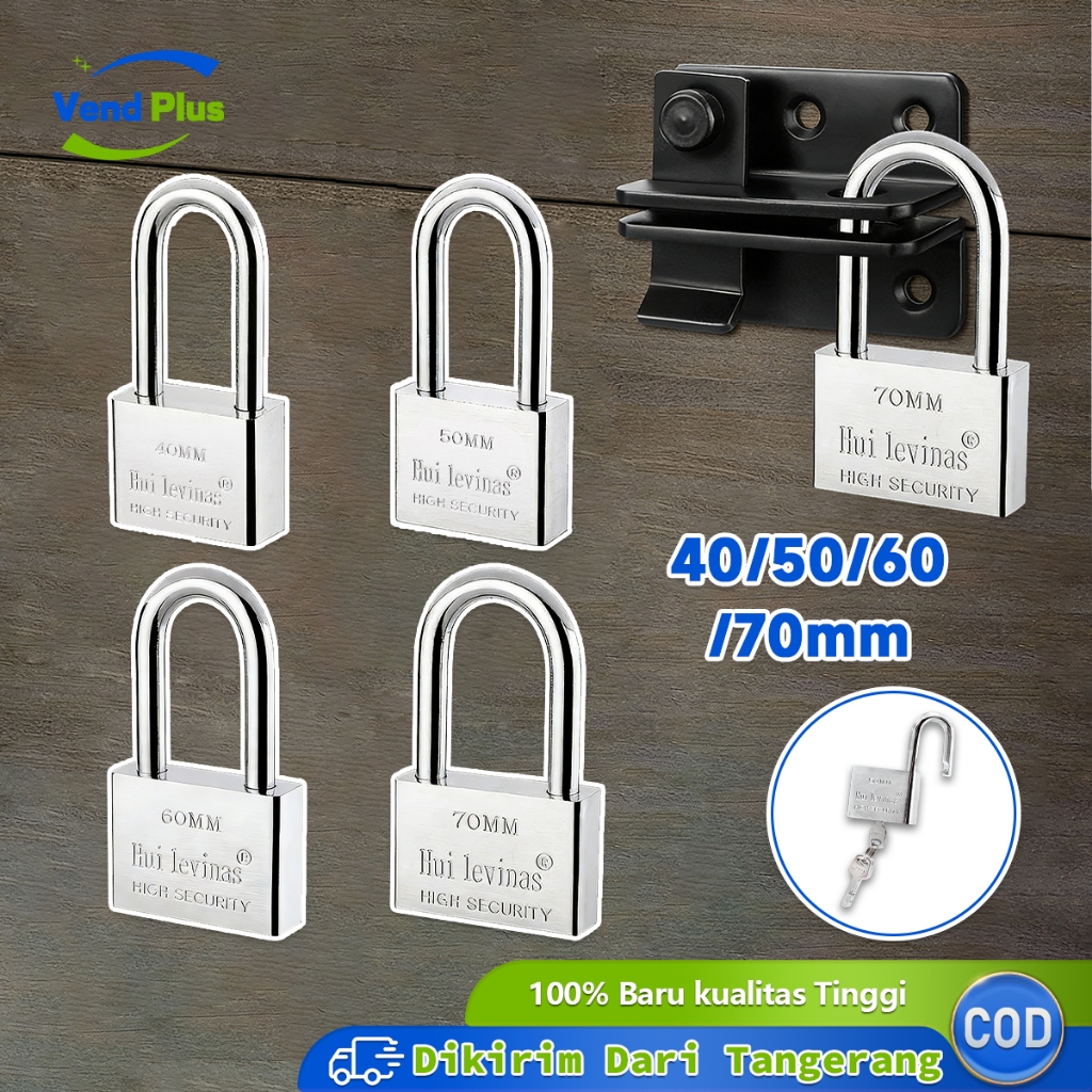Gembok Pagar Anti Karat Besar Anti Maling Gembok Rumah Lemari Dan Pintu Tahan Air 40-70mm