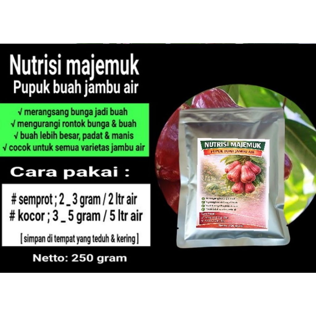 PUPUK BUAH JAMBU AIR + BOOSTER JAMBU AIR 250 gram