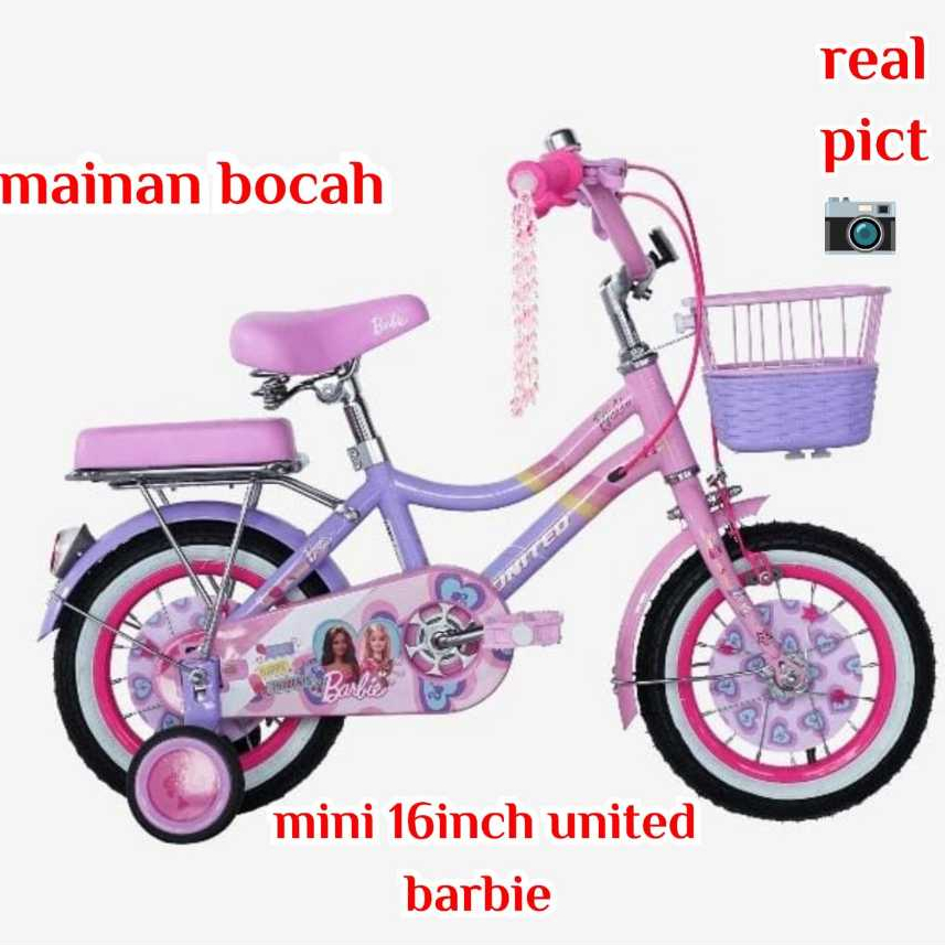 sepeda mini 16inch united barbie terbaru sepeda 16inch united