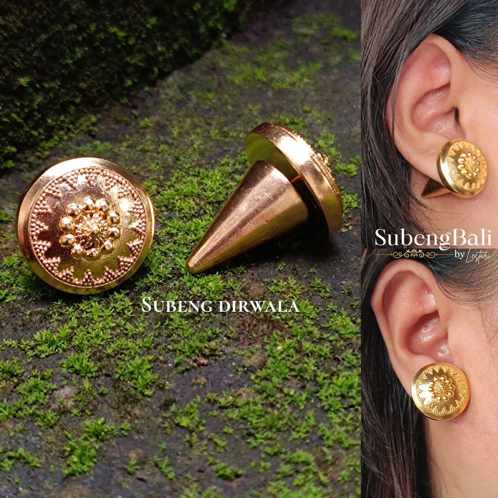 subeng bali | anting bali | giwang bali model subeng dirwala alpaka lapis emas