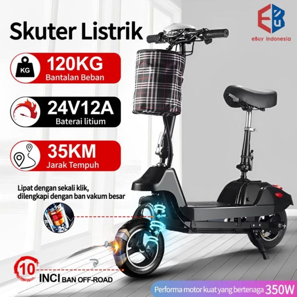 SECOND | Skuter Listrik [skuter lipat] good condition
