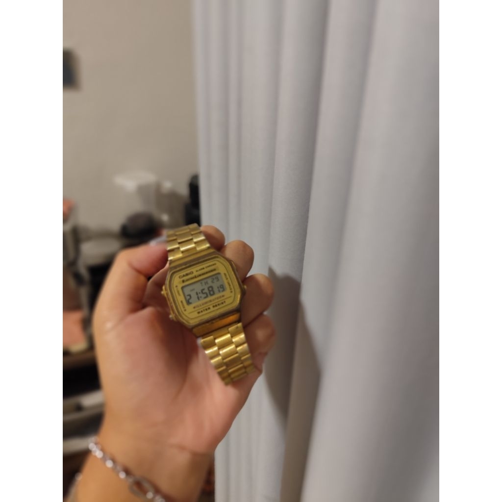 jam tangan Casio original rantai gold