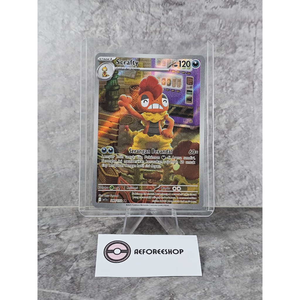 Pokemon TCG Indonesia | Scrafty (Hitam Putih) 280/172 AR
