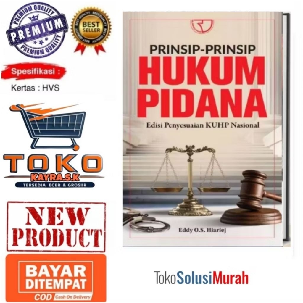 Buku Original Prinsip - Prinsip Hukum Pidana Edisi Penyesuaian KUHP Nasional / RAJAGRAFINDO - eddy o