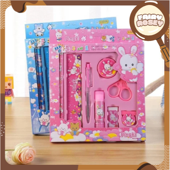 2009 Pencil Set 9 In 1 Alat Tulis Sekolah Anak Lengkap