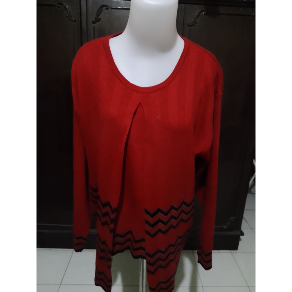 Rajut Sweater Merah  LD 120