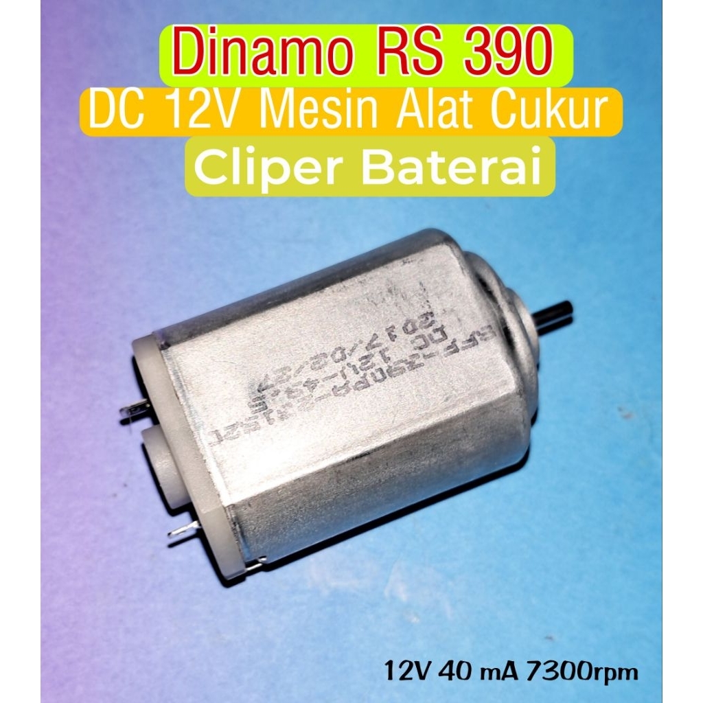 Dinamo DC Motor RS390 390 12V Mesin Alat Cukur Shaver Clipper Baterai
