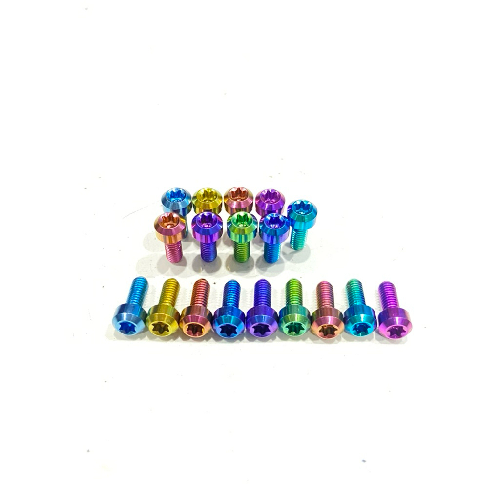 baut titanium M6x15 M6x20 small head / baut titanium drat 10 titanium original Gr5