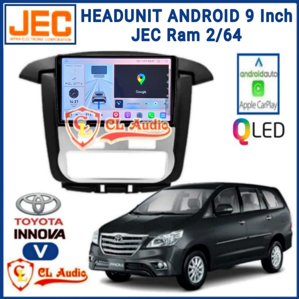 Head Unit Android JEC 9 Inch  Toyota Innova 2012-2015 Type V