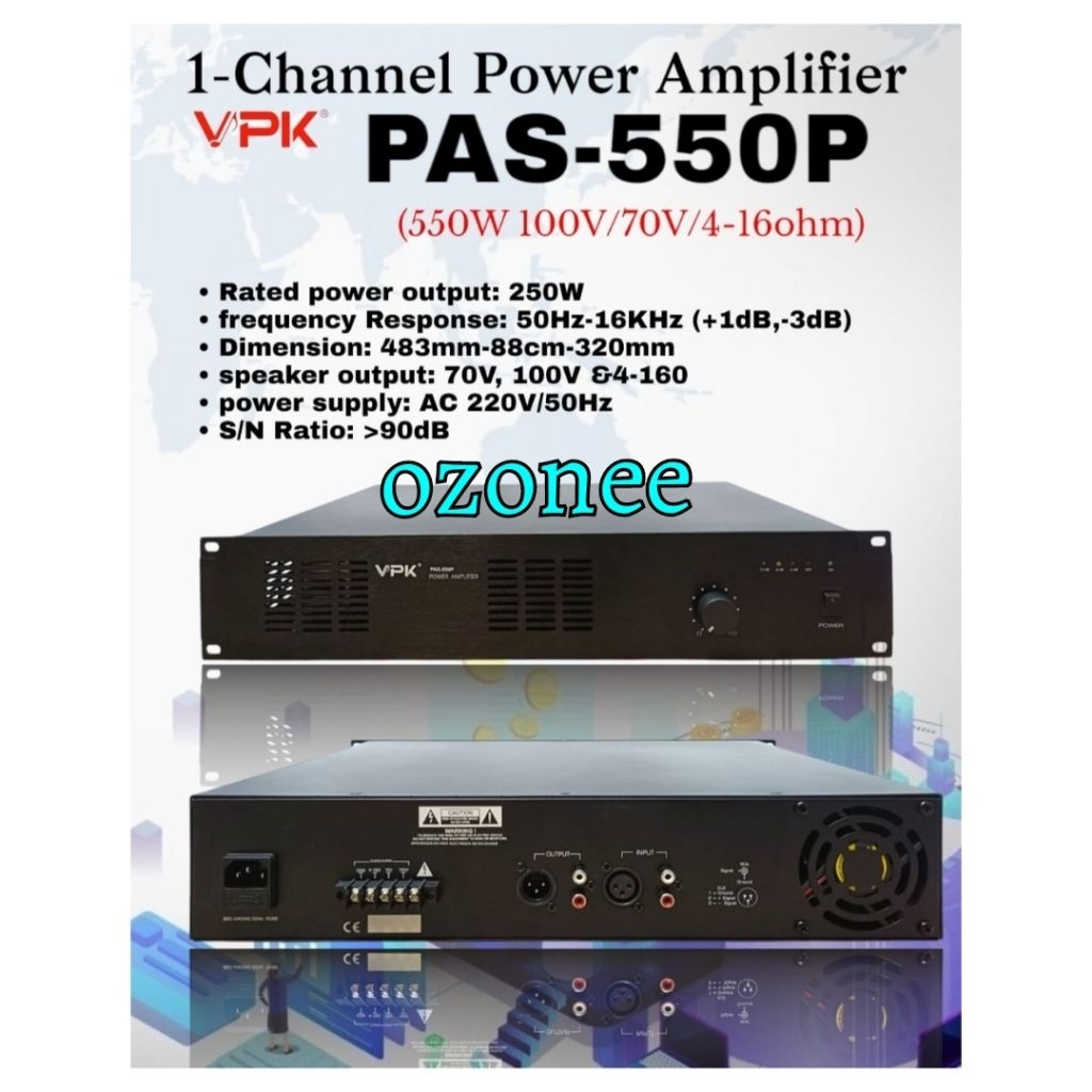 power amplifier vpk pas 550p / pas550p / pas 550 p 550 watt original