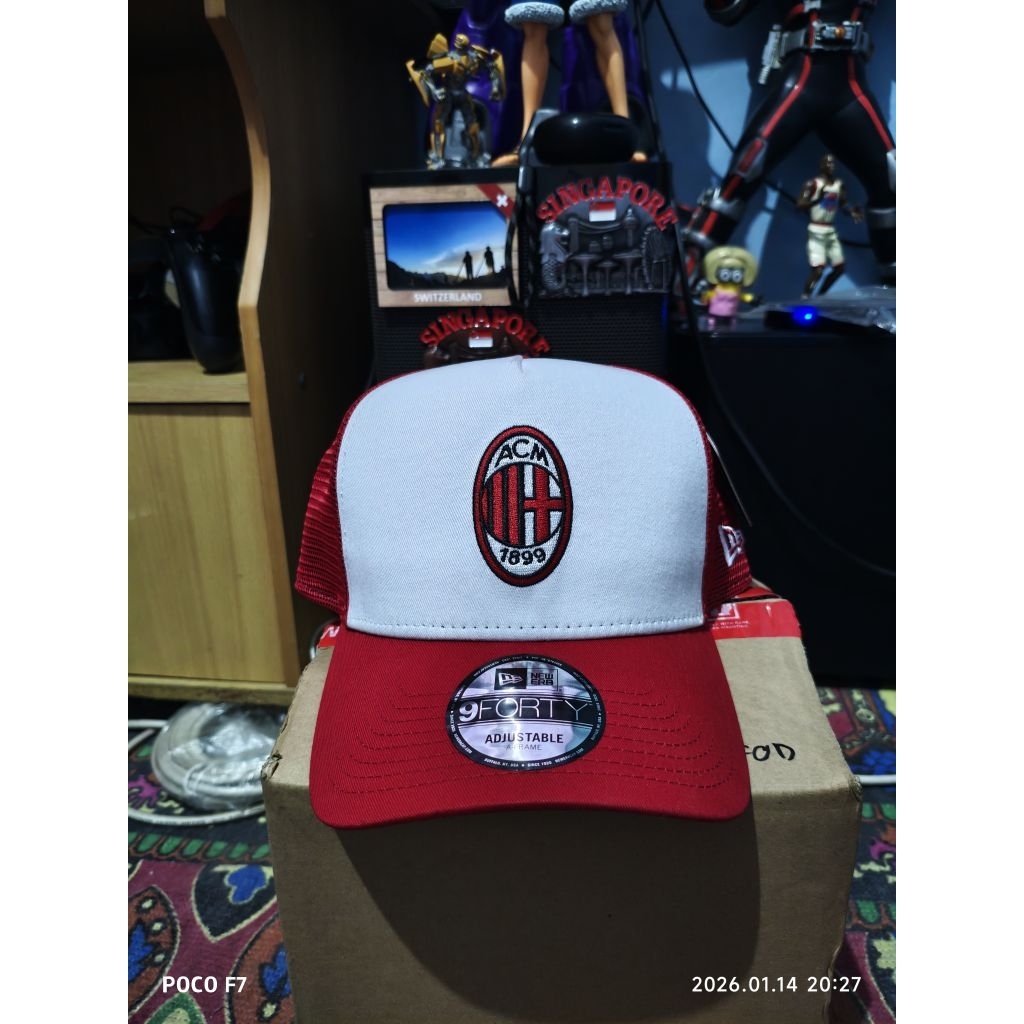 TOPI TRUCKER NEW ERA X AC MILAN FC OSFM AUTHENTIC
