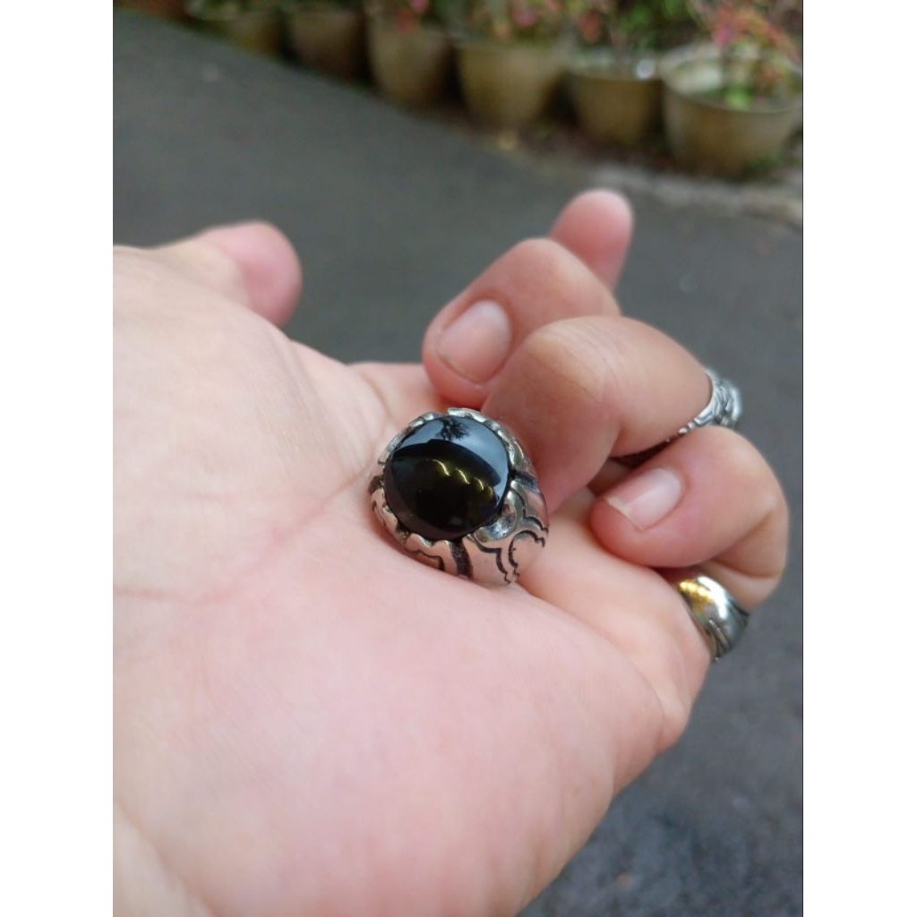 Batu akik yaman wulung asli ( Real pict)